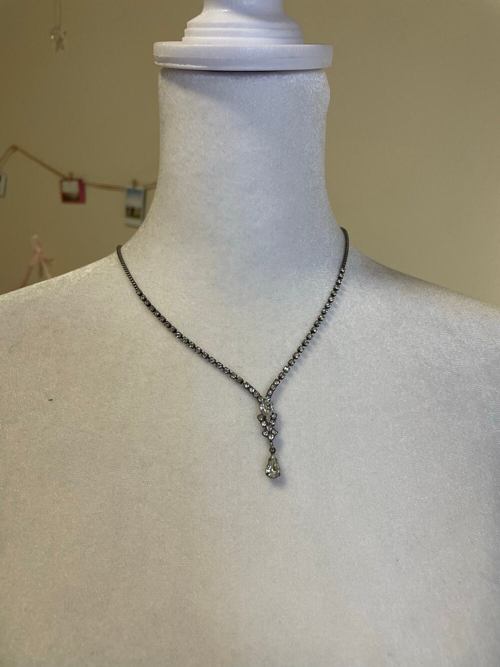 vintage rhinestone elegant necklace